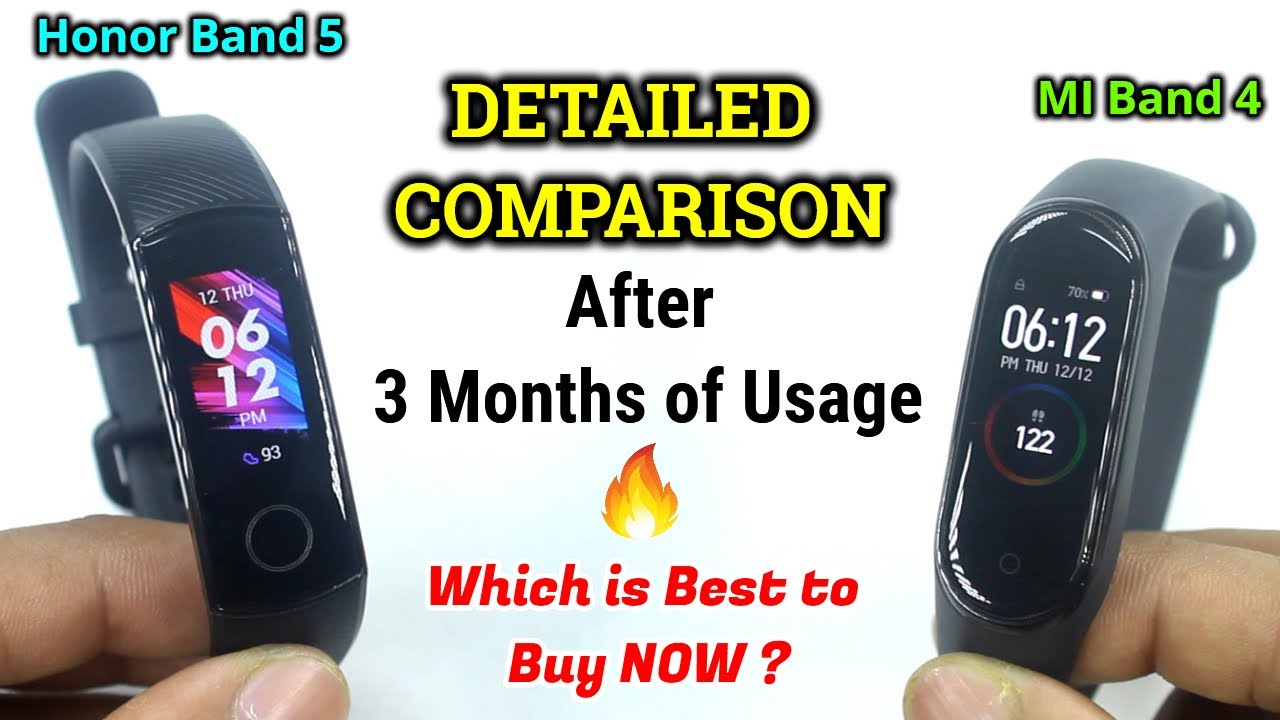 MI Band 4 vs Honor Band 5 | DETAILED COMPARISON | After 3 MONTHS