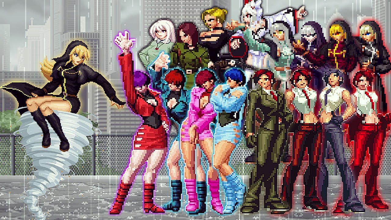 [KOF Mugen] Schlussel-Pre Vs 16 Female Fighter Team