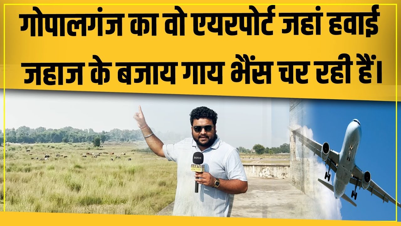 517 एकड़ ज़मीन पर एयरपोर्ट के बजाय गाय भैंस चर रही हैं। Gopalganj के Sabeya Airport की कहानी जानिए।