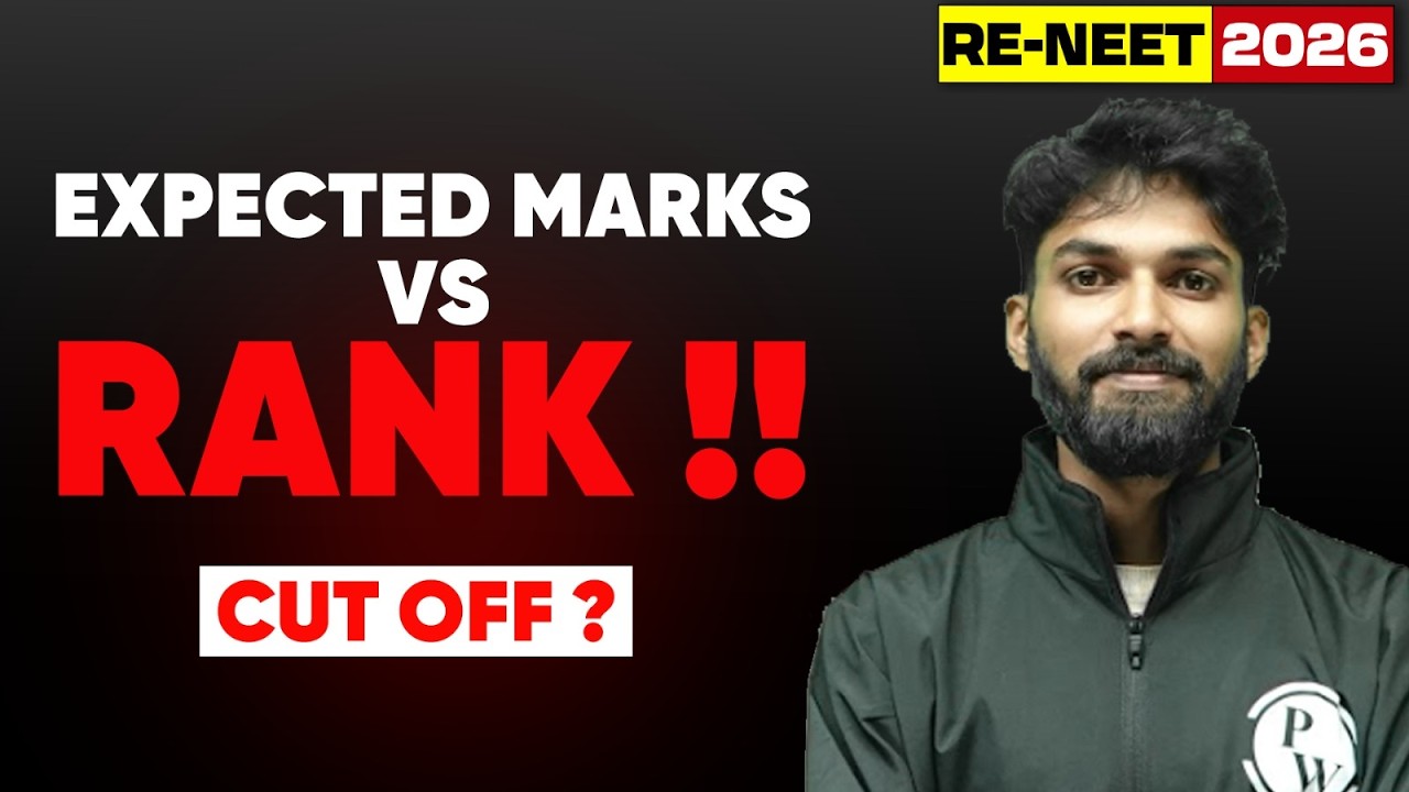 RE-NEET 2026 Expected Marks vs Rank 🔥 | Cut Off Prediction & Safe Score Analysis