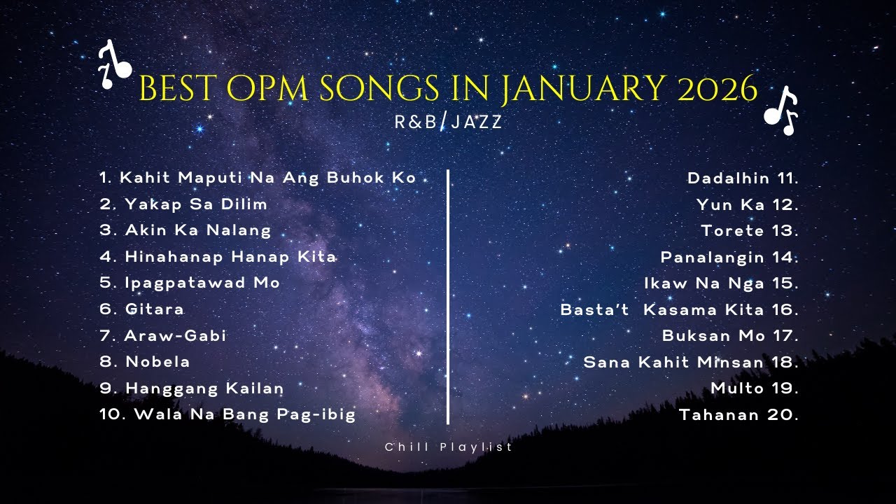 Top OPM Tagalog Songs of January 2026 Playlist | Smooth R&B/Jazz vibe | Chill Playlist