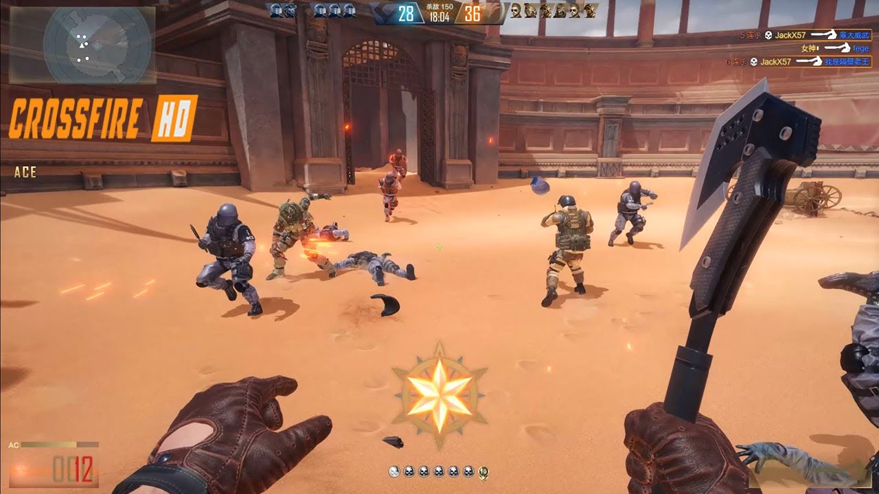 CrossFire HD - Melee Mode BC-Axe vs Kukri MVP Gameplay - Arena Map - Ultra Settings