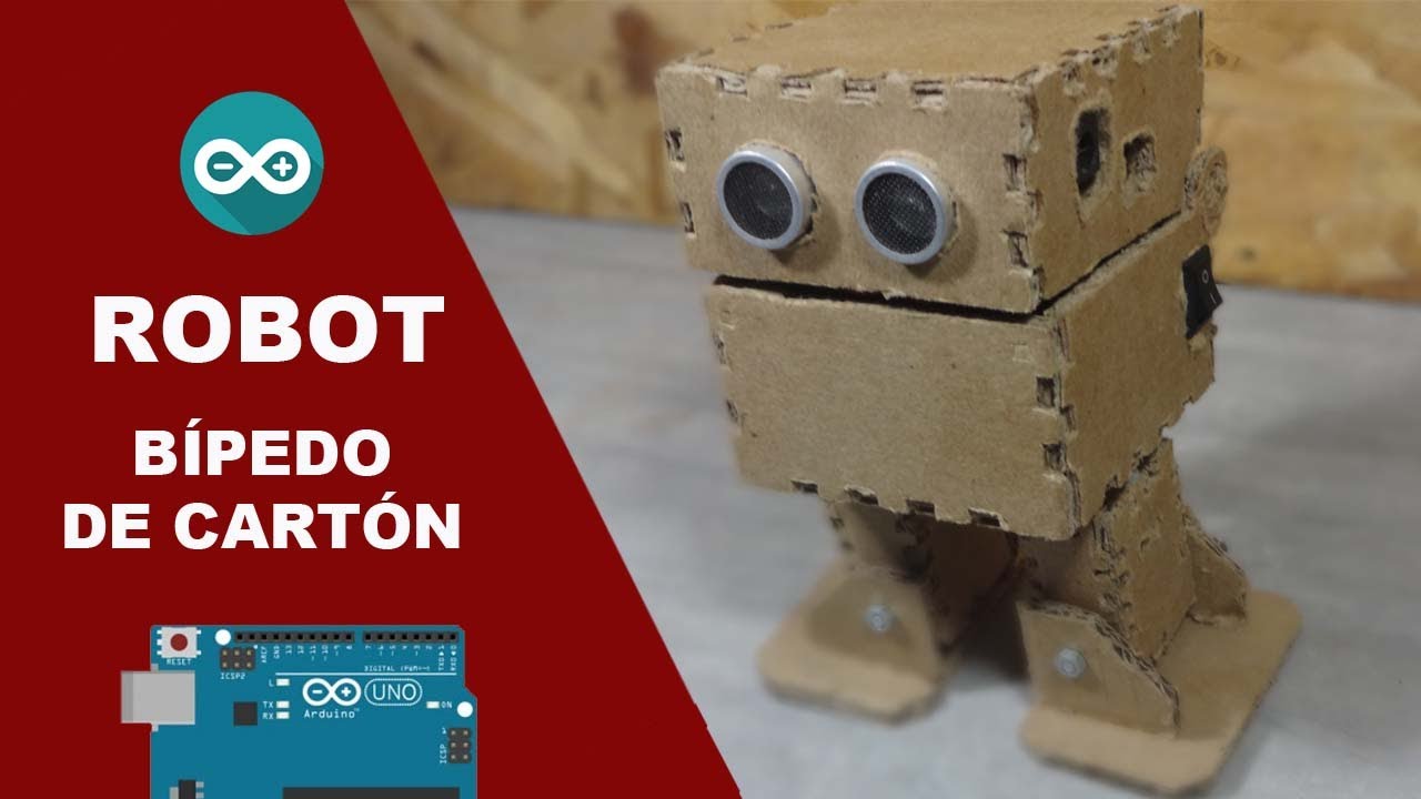 ROBOT BIPEDO DE CARTÓN ARDUINO #CARDBOARD