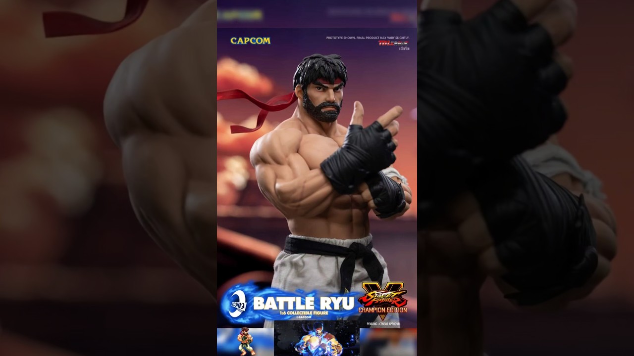 Iconiq Studios Battle Ryu Announced #streetfighter #capcom #arcade #retrogaming #actionfigures #ryu