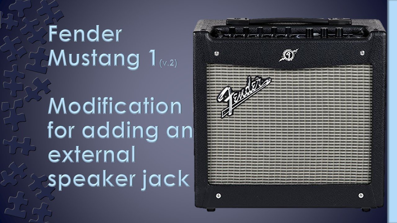 Fender Mustang 1 (v.2) Mod - Adding a jack for an external cab