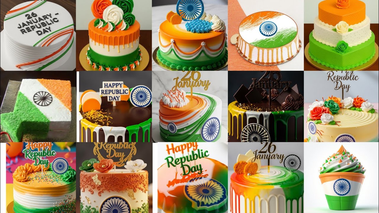 🇮🇳Republic Day 2026 Cake🎂 Designs / 26 January Cake Decoration Ideas / Tricolor Cake Designs #india 