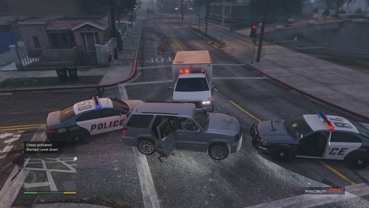 GTA V NPC Kills Cops and Vagos and gets shot