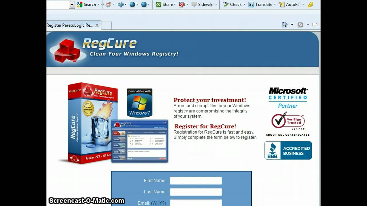 RegCure License Keygen its free! (it works so hurry up and get it)