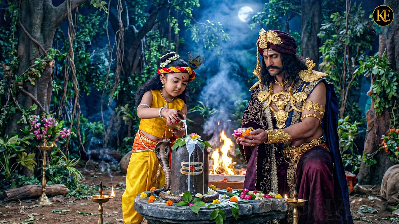 जंगल में बाल कान्हा और कंस ने की महादेव की गुप्त पूजा | यशोमती मईया के नंदलाला | Shree Krishan leela