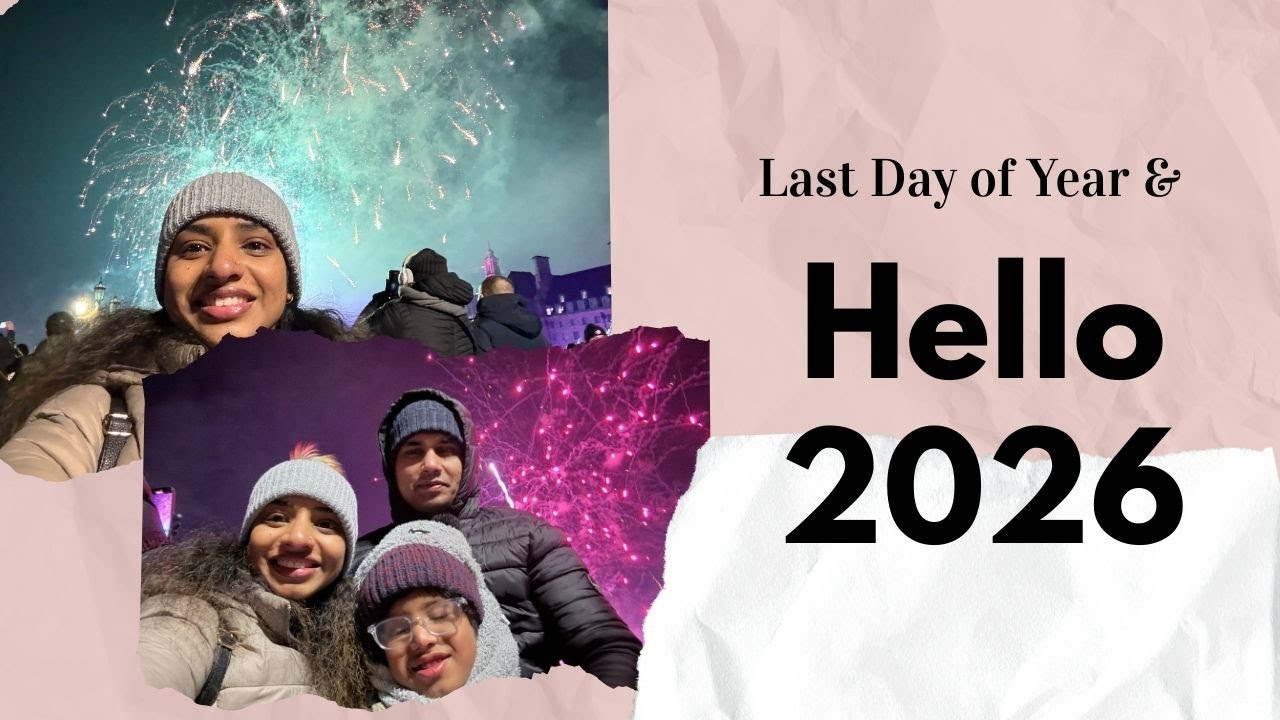 ഞങ്ങളുടെ New Year vlog | London Fireworks Night ✨ | Calm New Year Vlog #london #newyear #2026