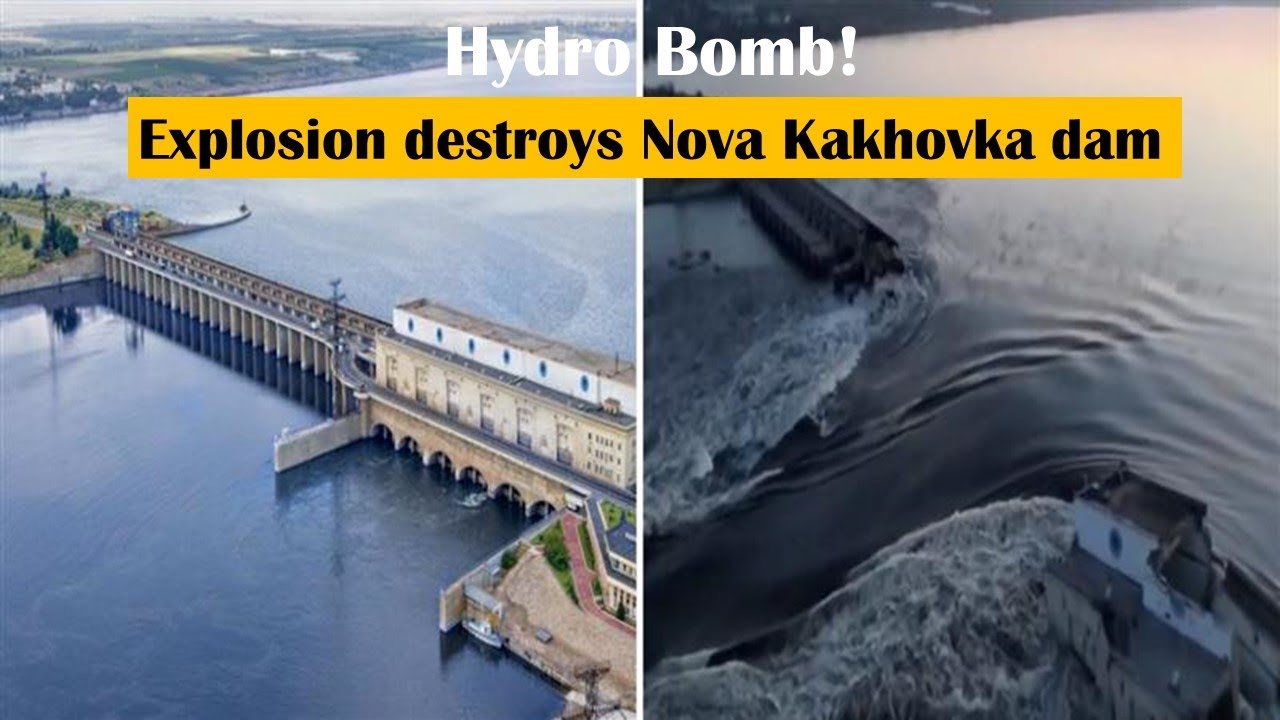 Explosion destroys Nova Kakhovka dam on Front Line Between Russia, Ukraine