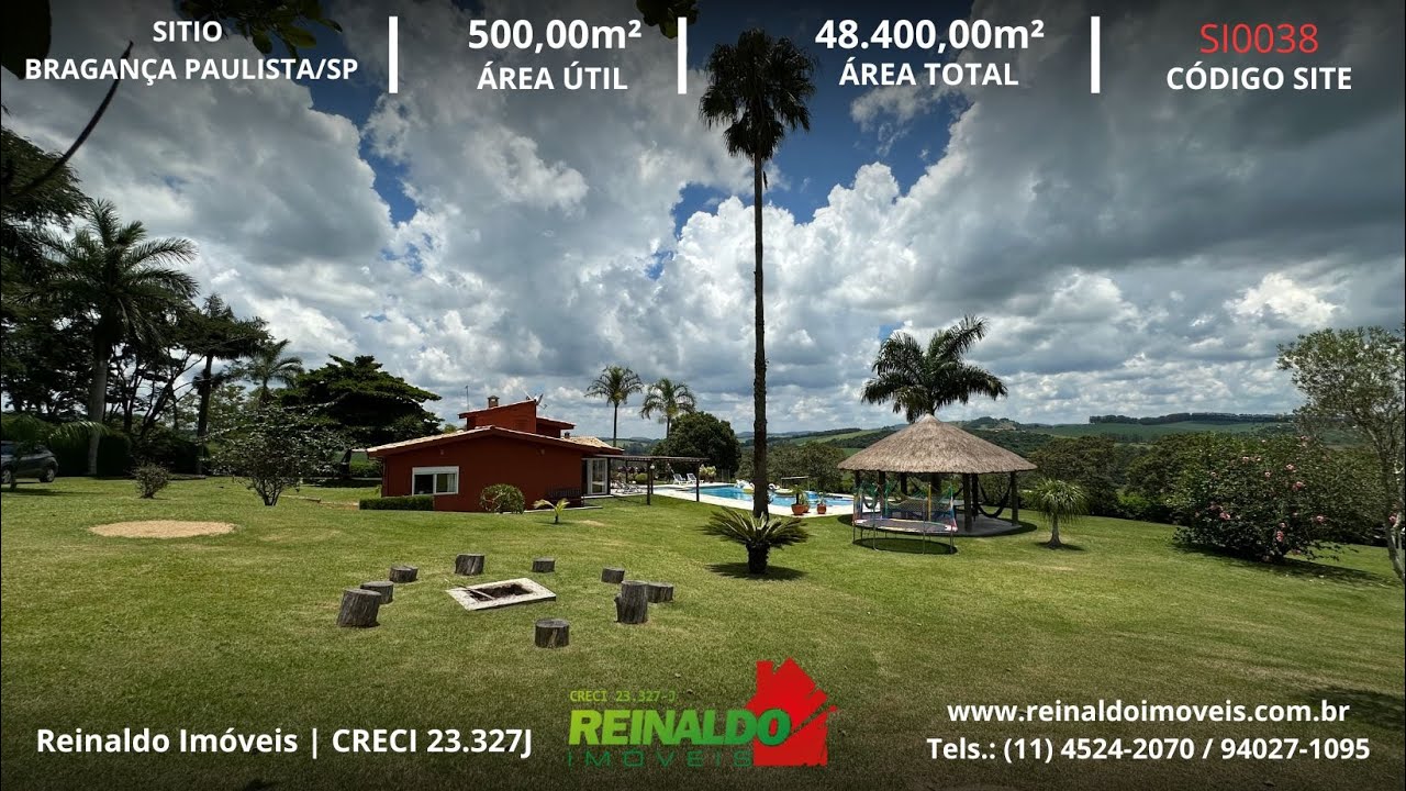 Sítio com 5 dormitórios à venda, 48400 m² por R$ 1.850.000 - Bragança Paulista/SP