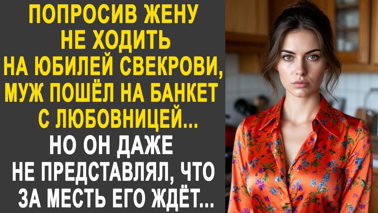 Попросив жену не ходить на юбилей свекрови, муж пошёл на банкет с любовницей. А когда жена узнала...