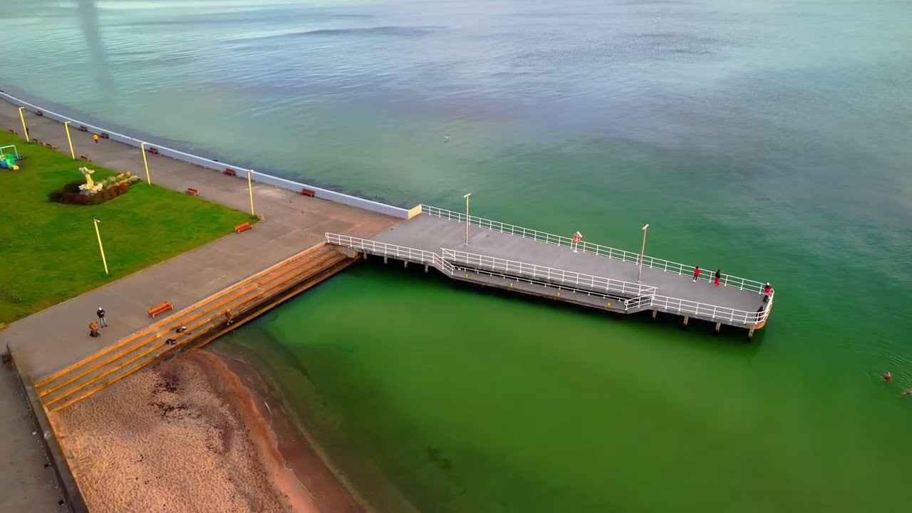 Beautiful sunrise in Gdynia 4K