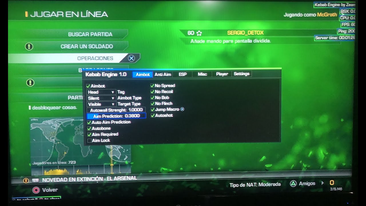COD GOSTH PS3 MOD MENU KEBAB ENGINE VERSION DIGITAL NPED31301