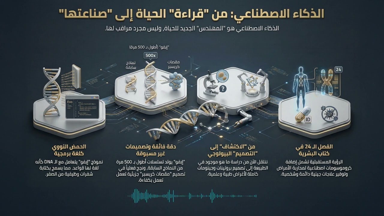 الذكاء الاصطناعي يكتب الحياة: من فهم الجينات إلى تصميمها!