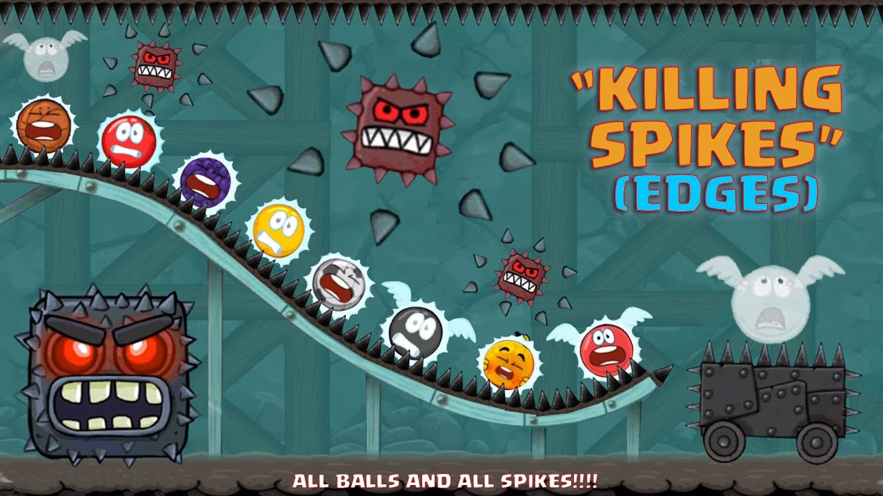 RED BALL 4 - ALL BALLS killed by ALL SPIKES, EDGES, MONSTERS & BOSSES (New Update)