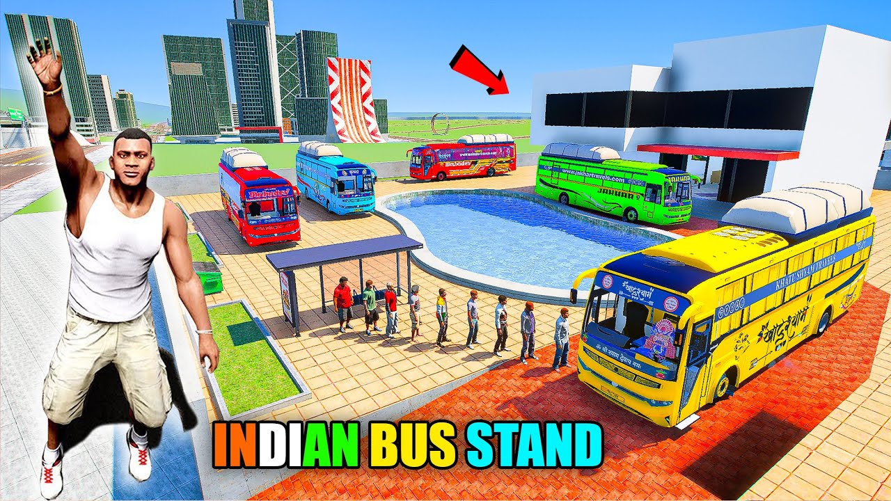 Franklin & Shinchan Open Bus Stand and Start Public Transport Business in Indian Bike Driving 3D