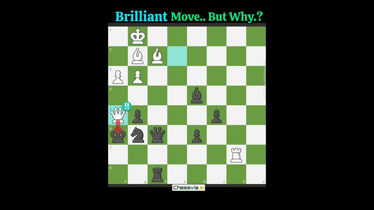 Brilliant Queen Sacrifice 👑🔥 #chess #queen #sacrifice #shorts