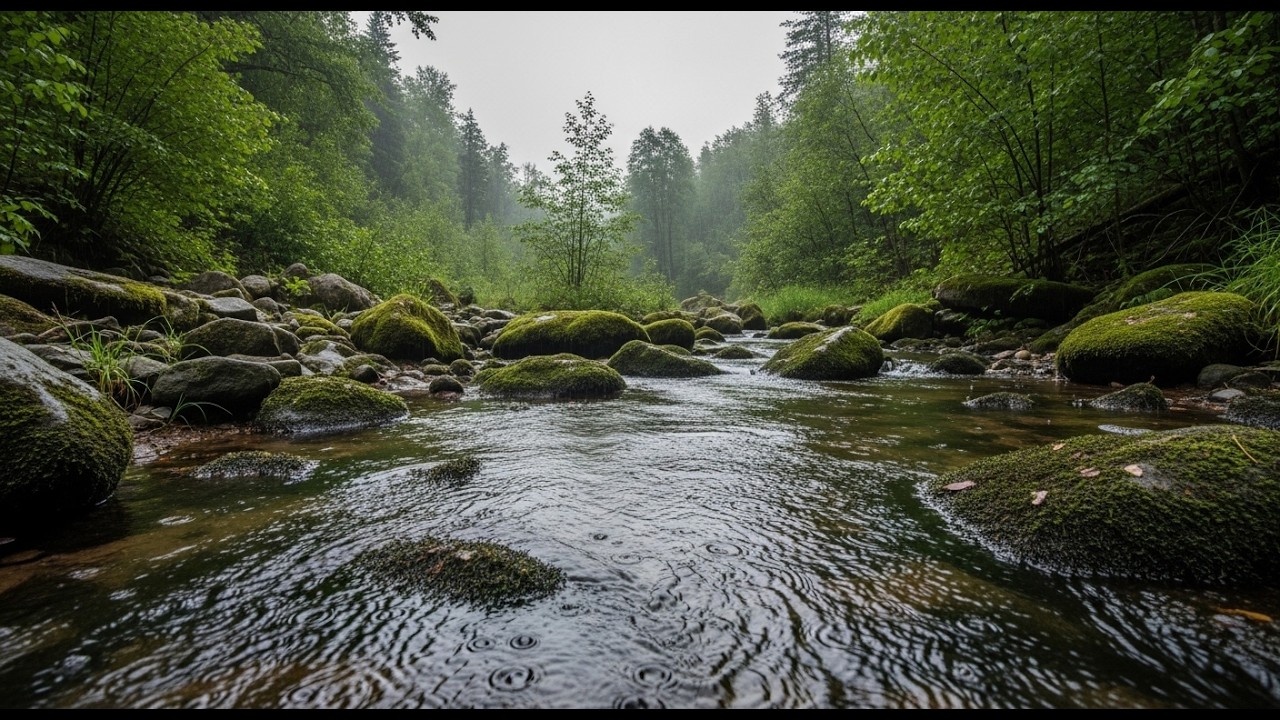 Rainy Forest Creek 🌧 Deep Reset Ambience | Relaxing Nature Rain