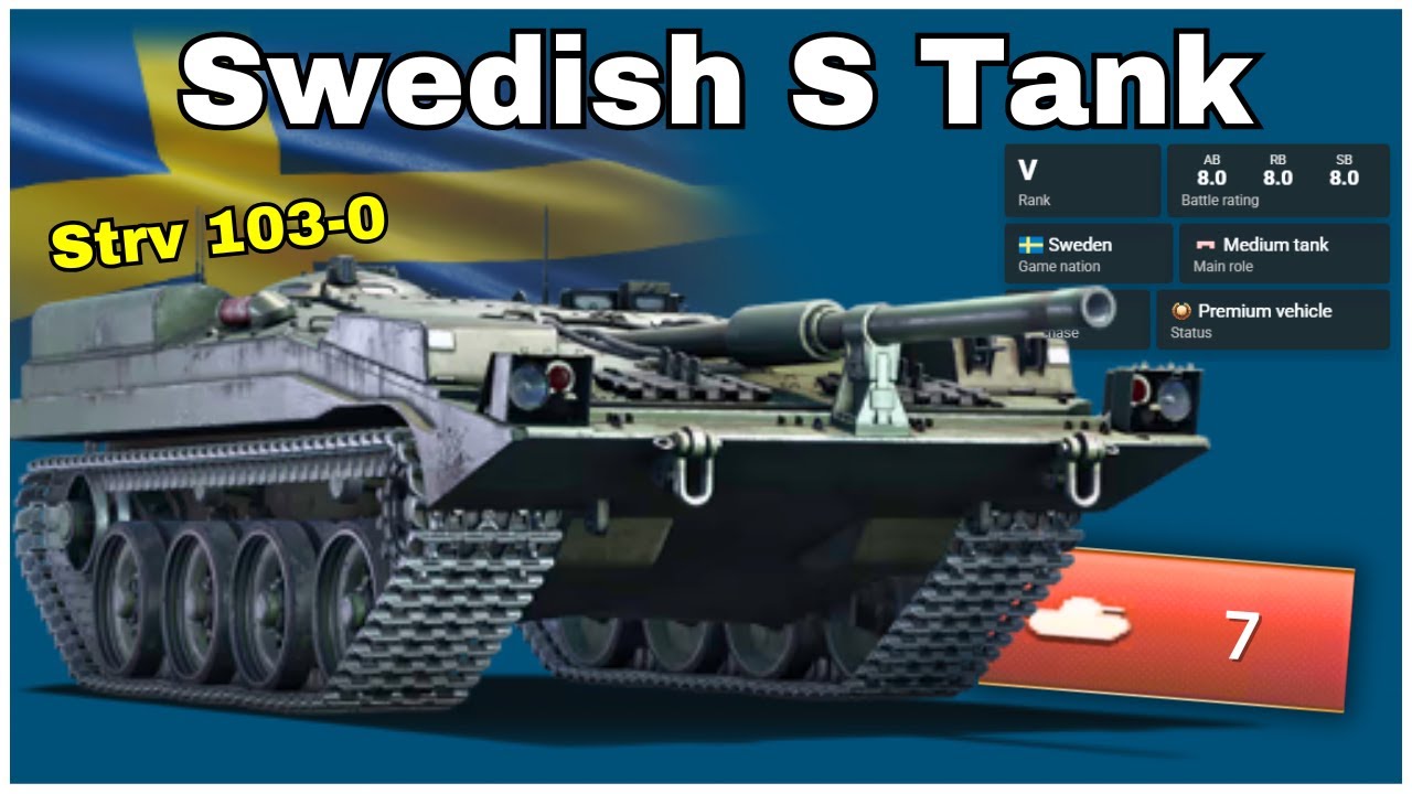 Strv 103-0: самый уникальный средний танк War Thunder?