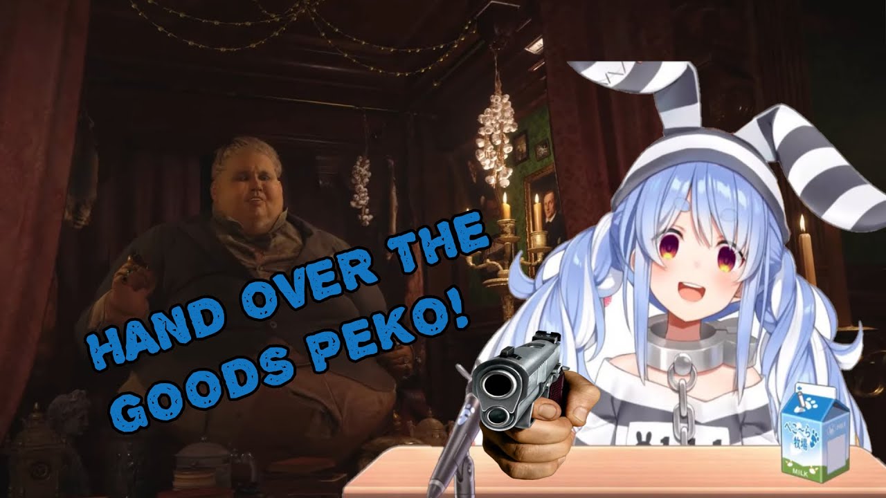 War criminal attempts robbery [Hololive JP - Usada Pekora][Resident Evil 8][English/ENG Sub]