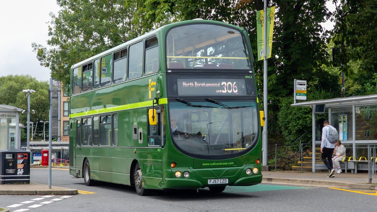 Bus variety at Elstree & Borehamwood Station 27th July 2023