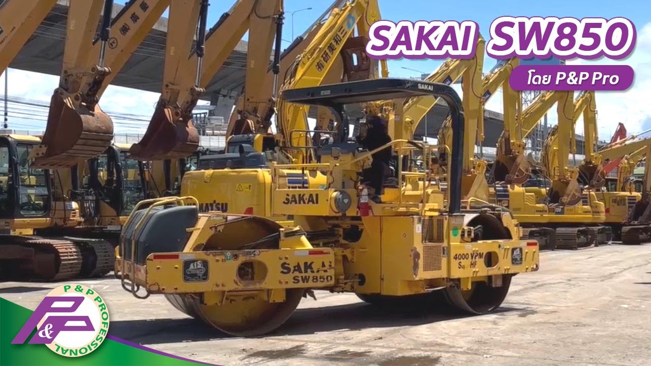 รถบดหน้าเหล็ก-หลังเหล็ก SAKAI SW850  ( Drum 2.0 เมตร ) l เก่านอกสภาพดี โดย P&P Pro