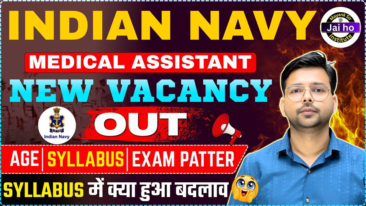 Indian Navy Medical Assistant New vacancy out ! Navy Medical assistant 2027 vacancy detail