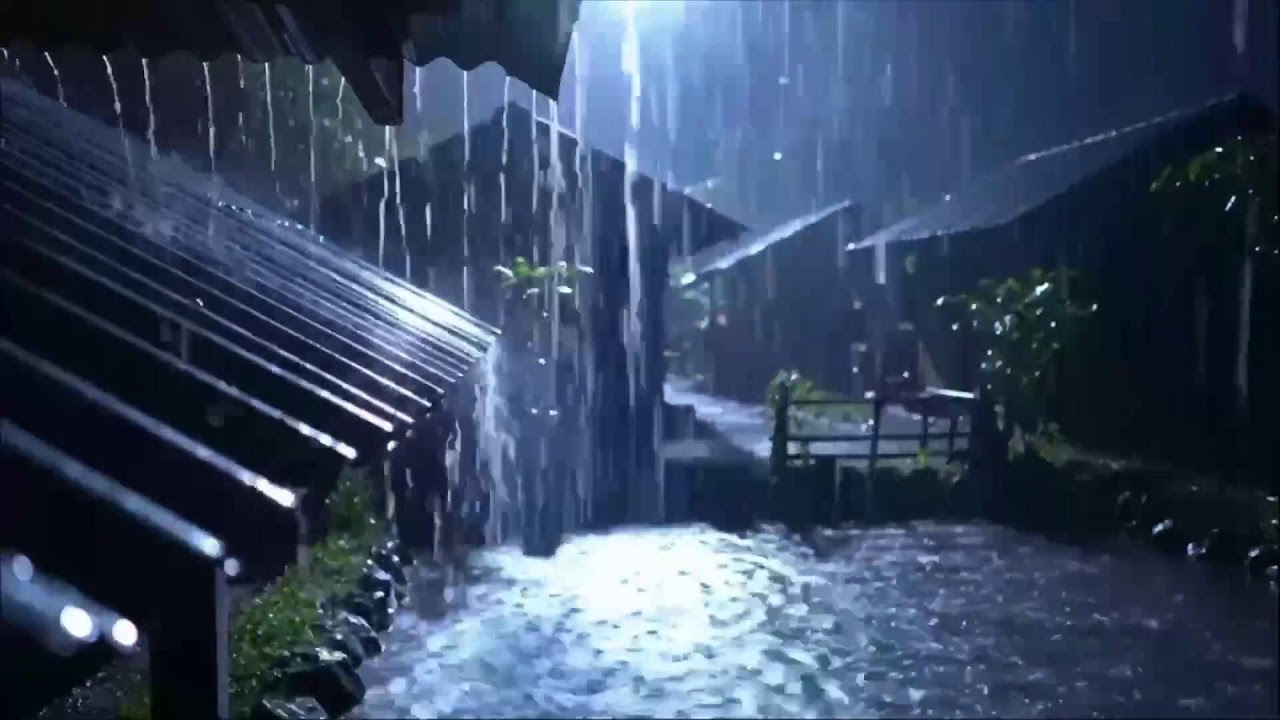 Midnight Rain on Tin Roof ASMR for Deep Sleep,Cozy Night Storm Sounds to Relax, and Drift Away 200