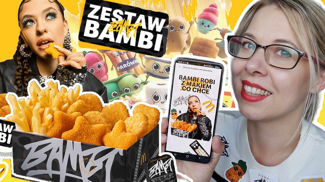 ZESTAW BAMBI z McDonald's **NOWE NAKLEJKI GANGU PRODUKCIAKÓW #bambi #mcdonalds #gangprodukciakow