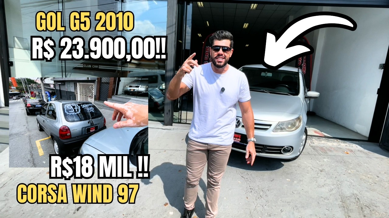 Gol G5 1.0 Completo à Venda + Corsa 97 por Apenas 18 Mil | Oportunidade