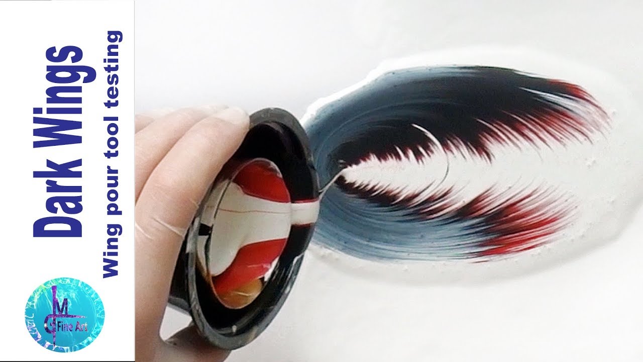 WING POUR SUCCESS,  NEW TOOL acrylic wing pour, easy and fun, no silicone, experiment