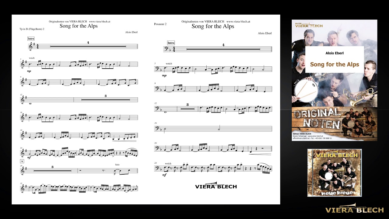 Song for the Alps | Originalnoten Viera Blech
