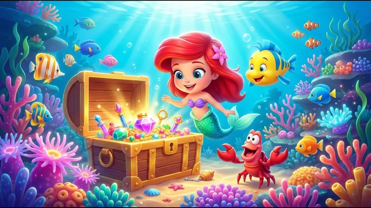 Ariel's Treasure Chest 💎 | The Little Mermaid Animation 🧜‍♀️👑✨