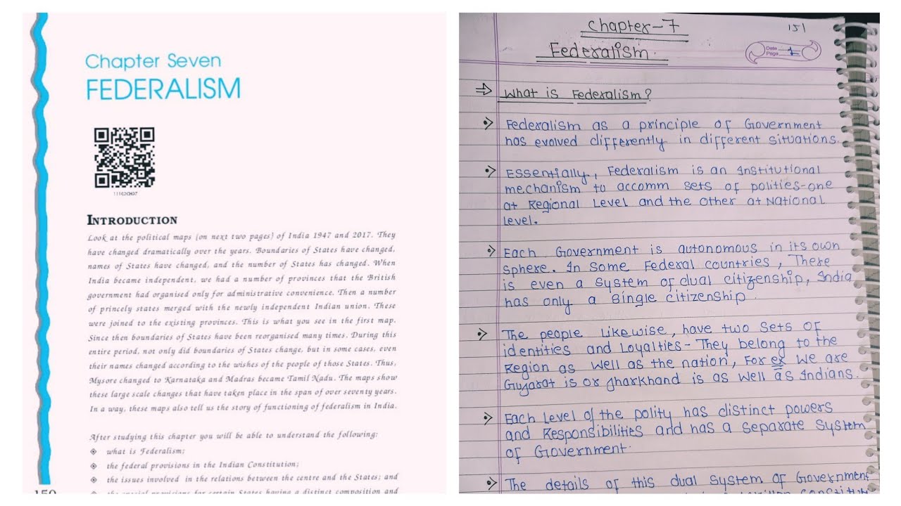 Class 11 Political Science Notes Chapter 7 Federalism