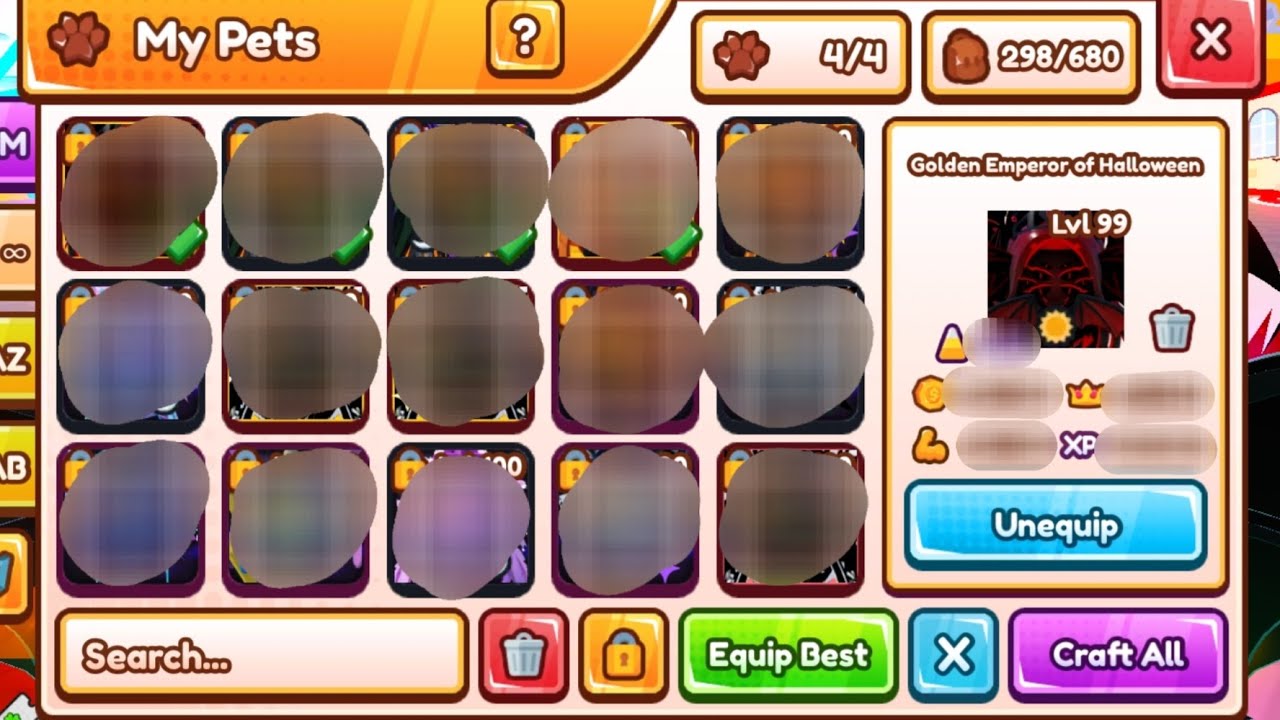 I crafted a Golden Secret Emperor of Halloween: SABER SIMULATOR