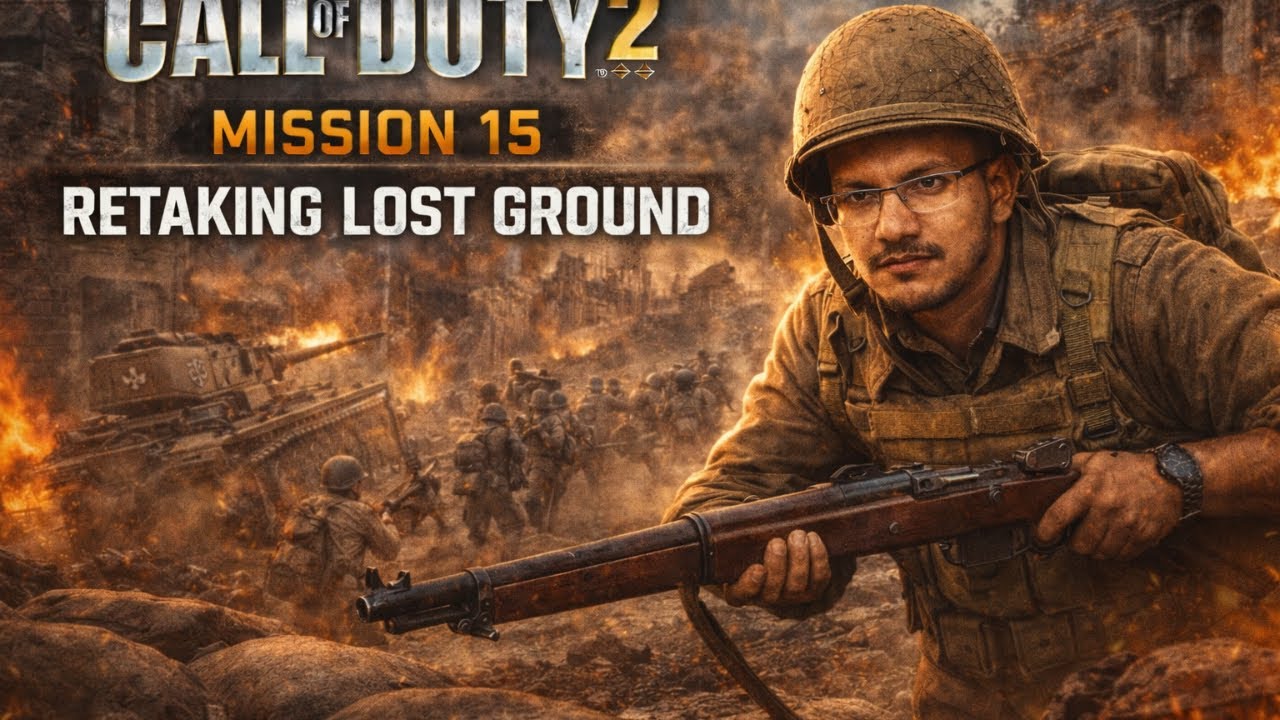 CALL OF DUTY 2 Mission 15 Retaking Lost Ground HARD Gameplay Bangla | Horrorops Bangla