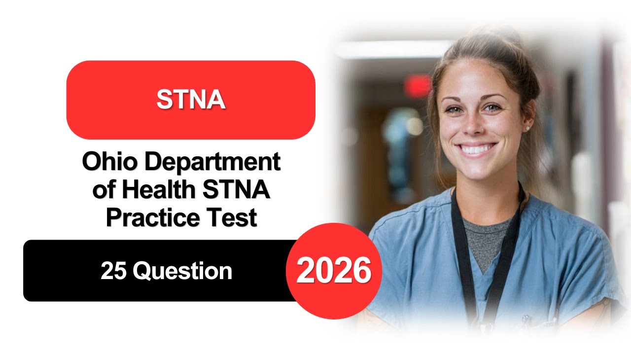 Практический тест STNA Департамента здравоохранения штата Огайо 2026 | 25 реальных вопросов и отв...