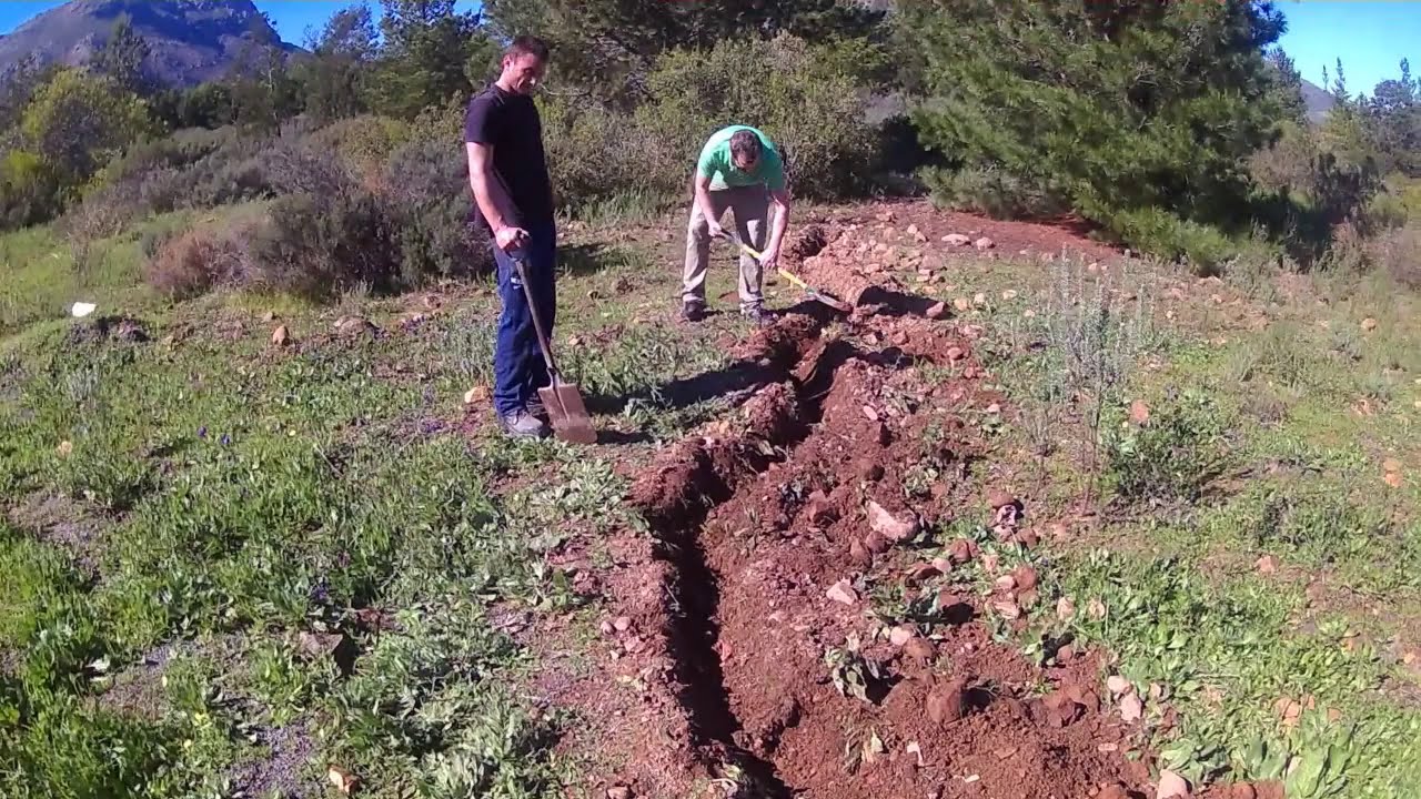 Building a swale by hand