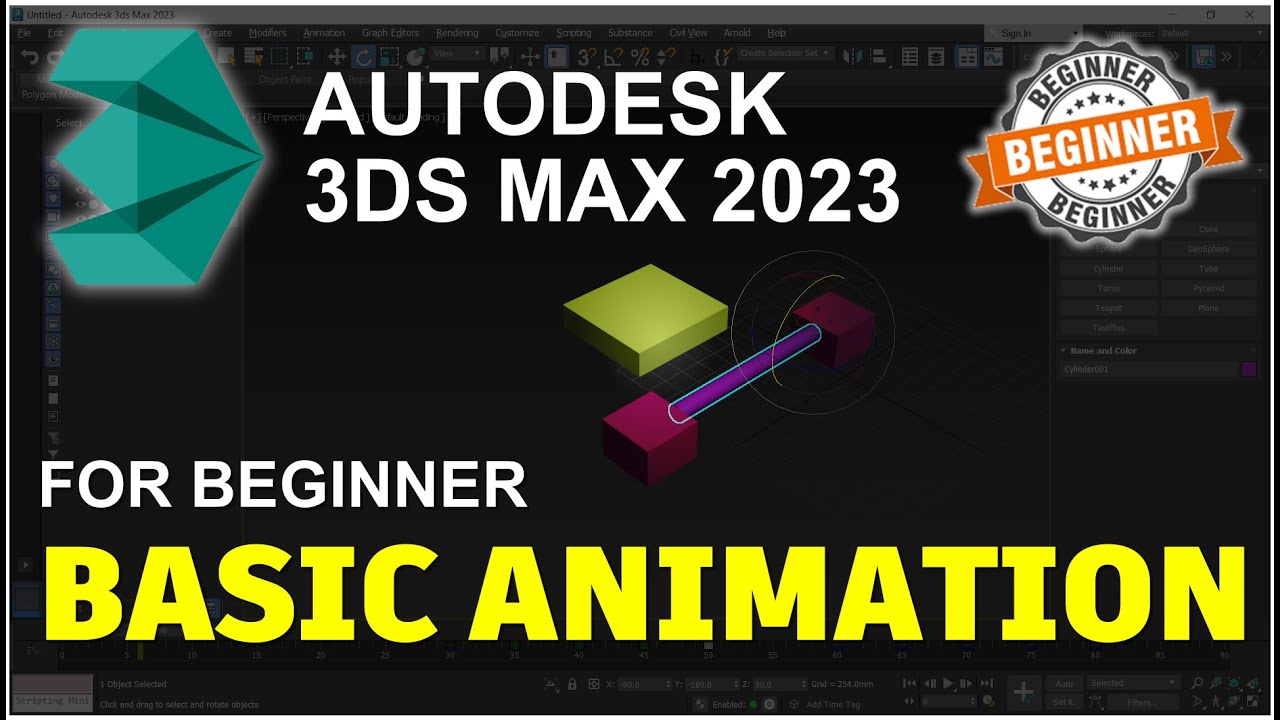 3Ds Max 2023: базовый урок анимации для начинающих