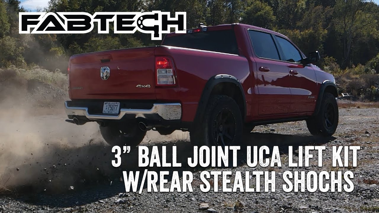 FabTech 3&Prime; Ball Joint UCA Lift Kit with Rear Stealth Shocks