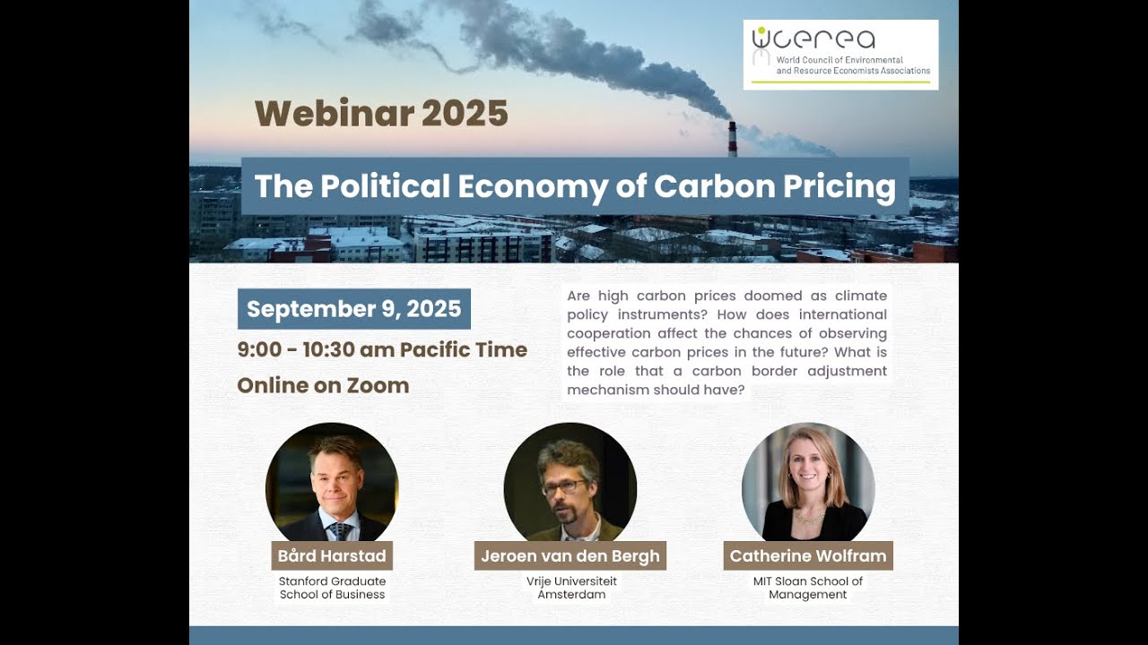 WCEREA webinar - The political economy of carbon pricing