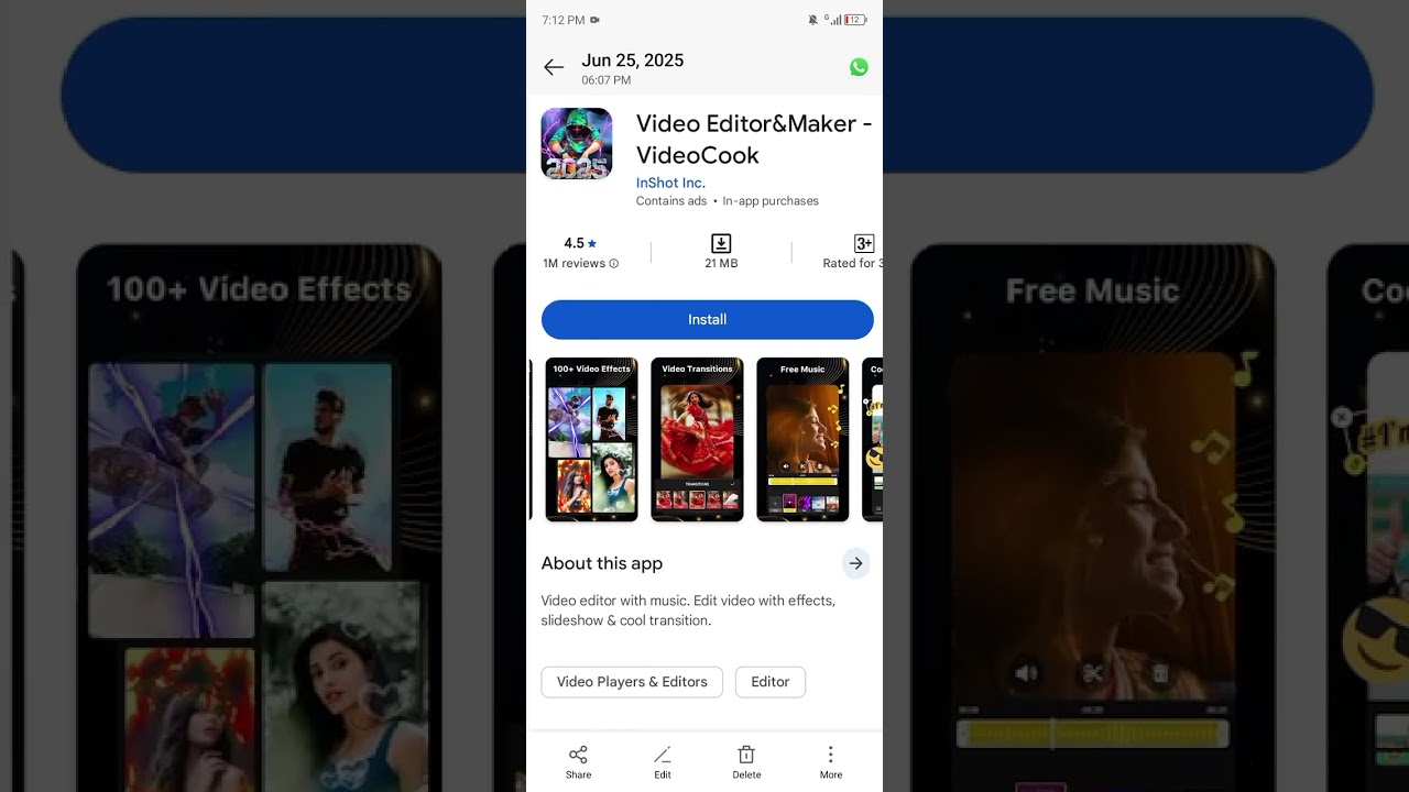 Top 5 video editor 🎬 app 