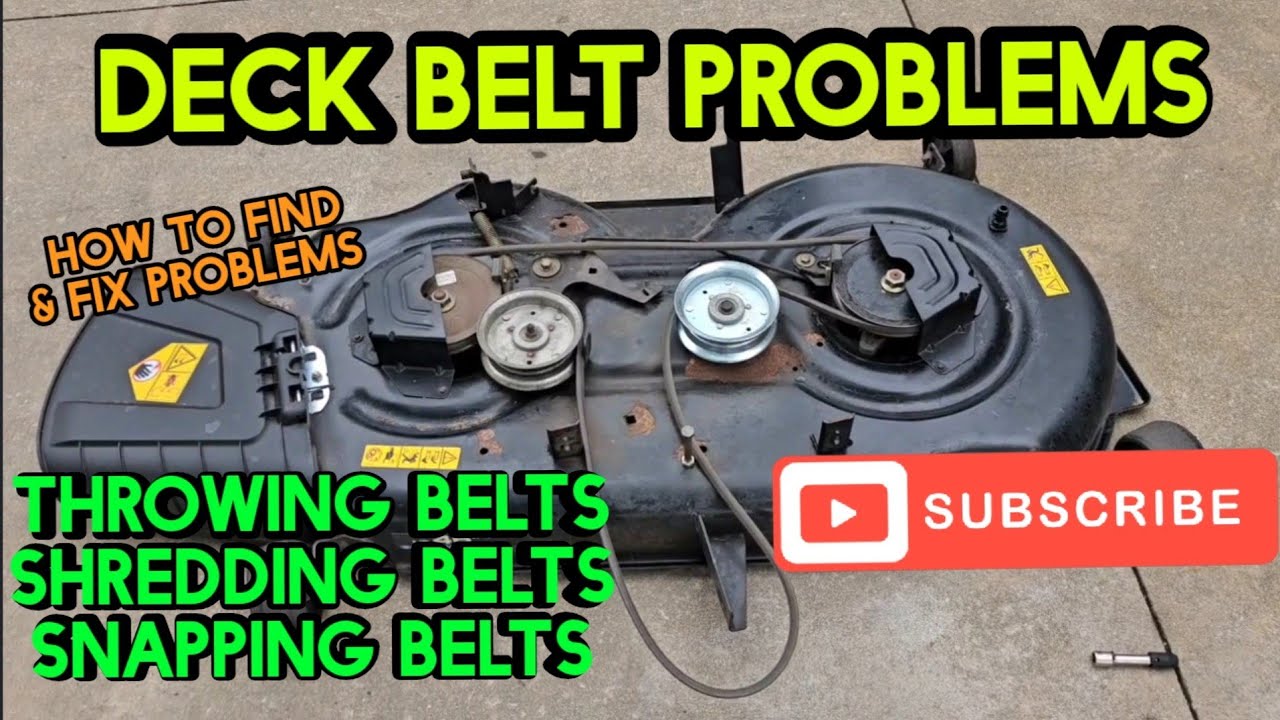 All Mower Deck Belt Issues Solved! Deck belt breaking or jumping off?