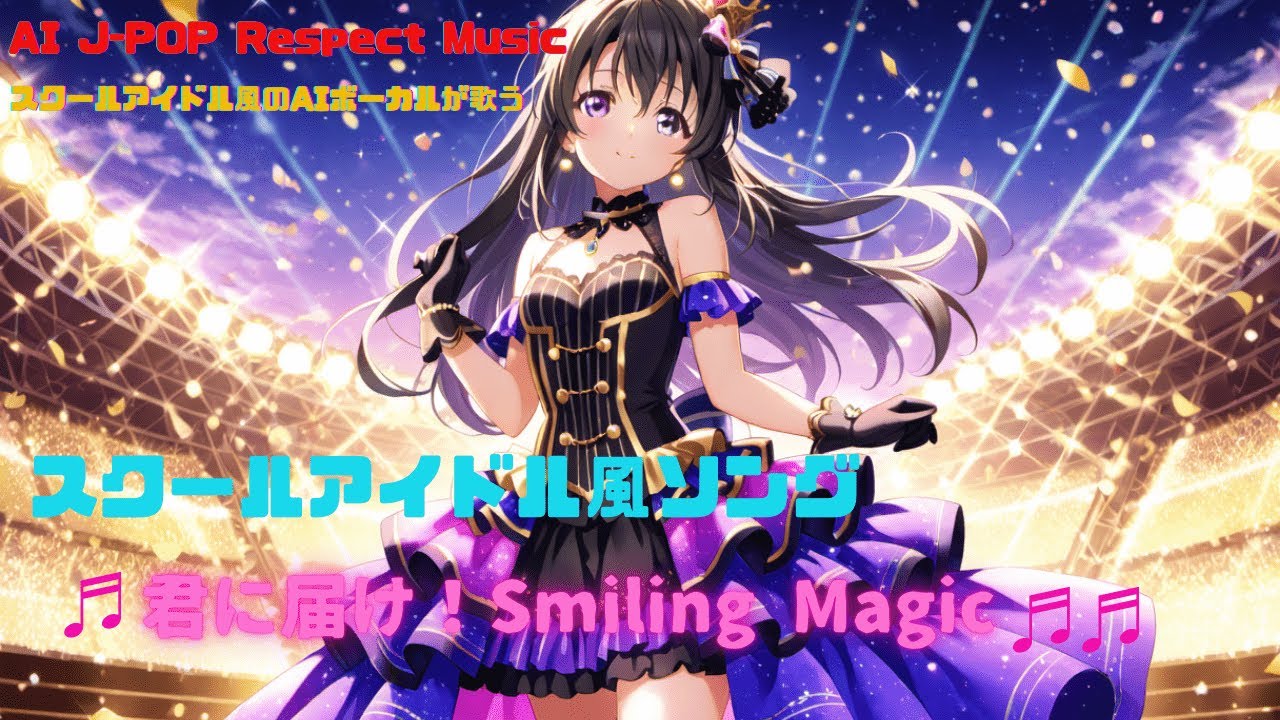 AI J POP Respect Music｜スクールアイドル風のAIボーカルが歌う、新世代スクールアイドル曲！｜♬君に届け！Smiling Magic♬