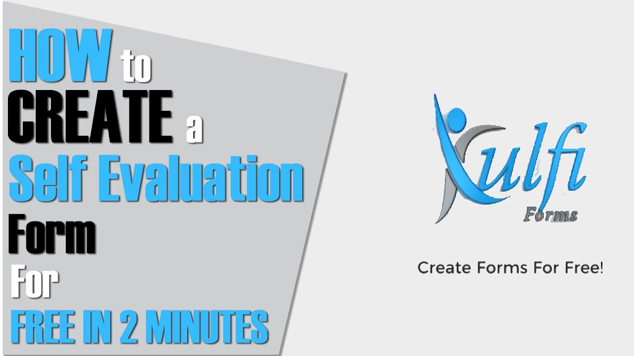 How To Create Self Evaluation Form For Free in 2 minutes | Medical Form