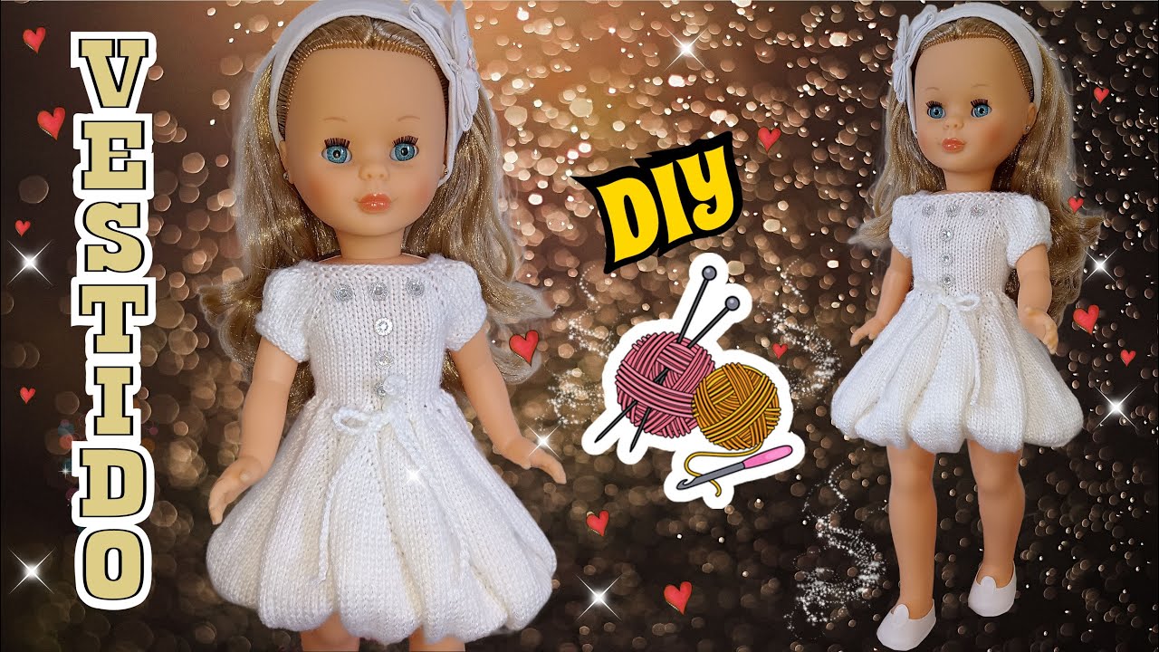 VESTIDO fácil de hacer para MUÑECAS - Tutorial Paso a Paso ❤️