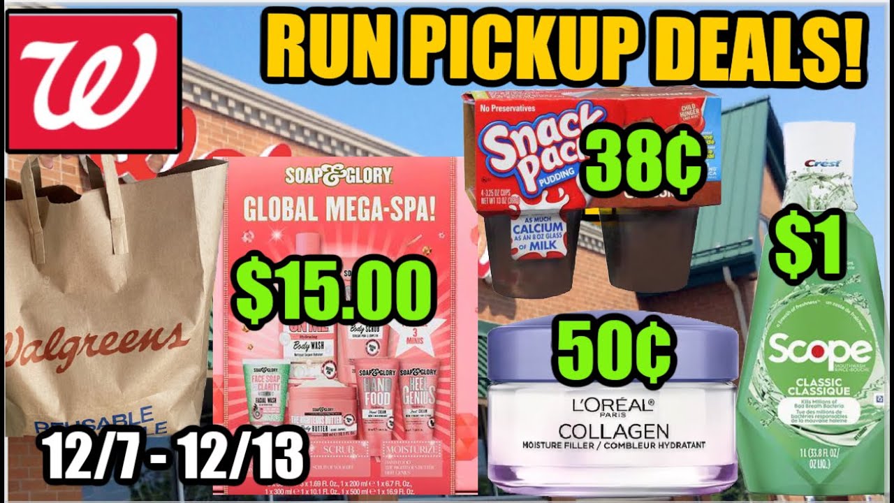 WALGREENS CURBSIDE DEALS THRU 12/13 | * Grab 12 Items for $4!
