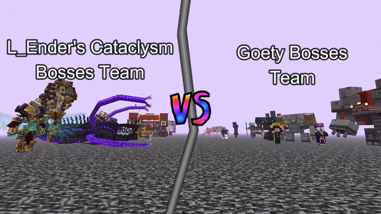 L_Ender's Cataclysm Bosses Team vs Goety Bosses Team | Minecraft  Mob Battle